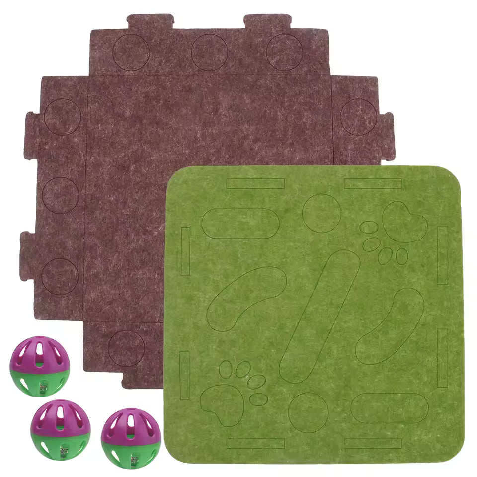 MiauMaze™ | Interaktive Filz-Spielbox für glückliche Katzen