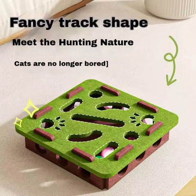 MiauMaze™ | Interaktive Filz-Spielbox für glückliche Katzen