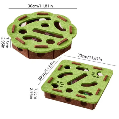 MiauMaze™ | Interaktive Filz-Spielbox für glückliche Katzen