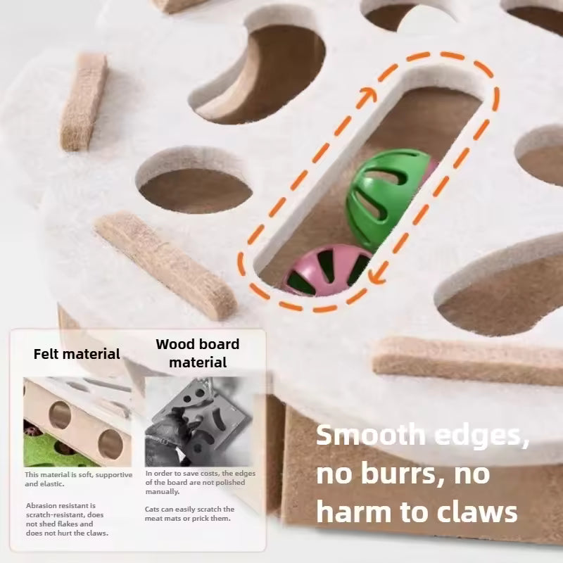 MiauMaze™ | Interaktive Filz-Spielbox für glückliche Katzen