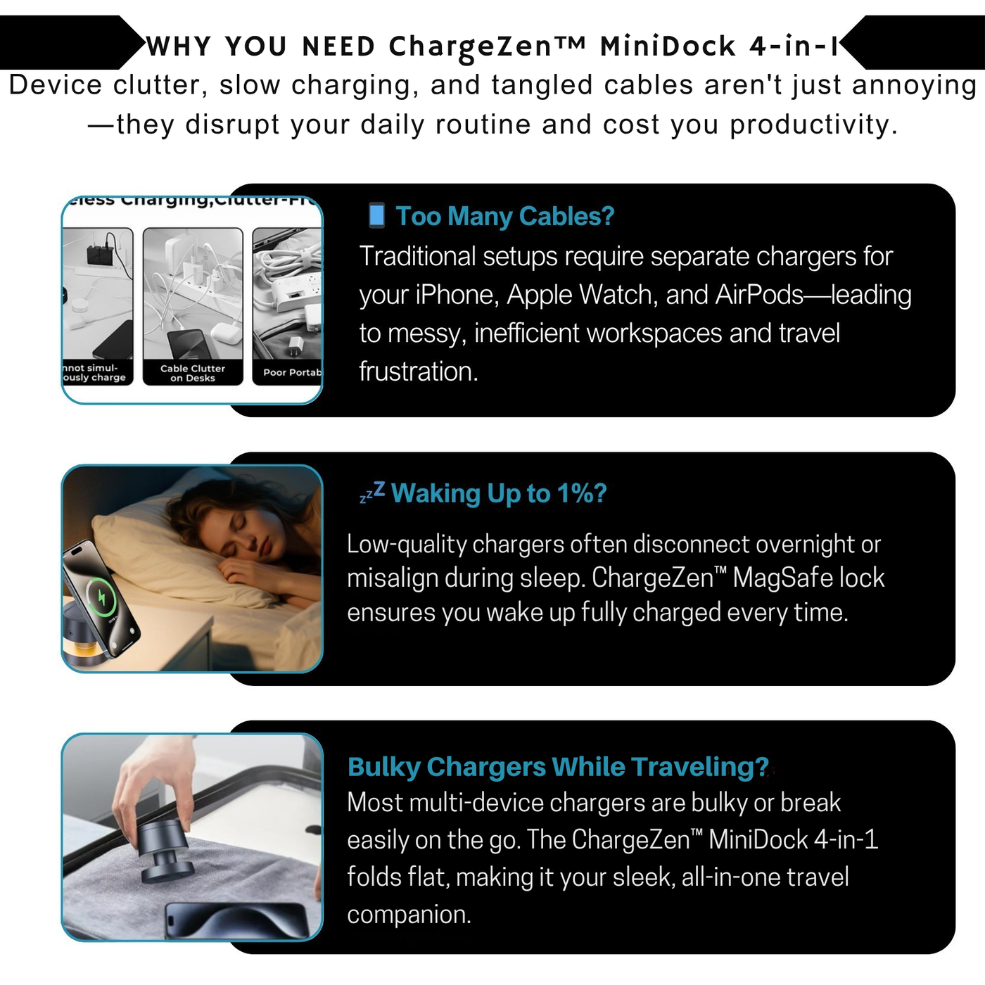 ChargeZen™ | MiniDock 4-in-1